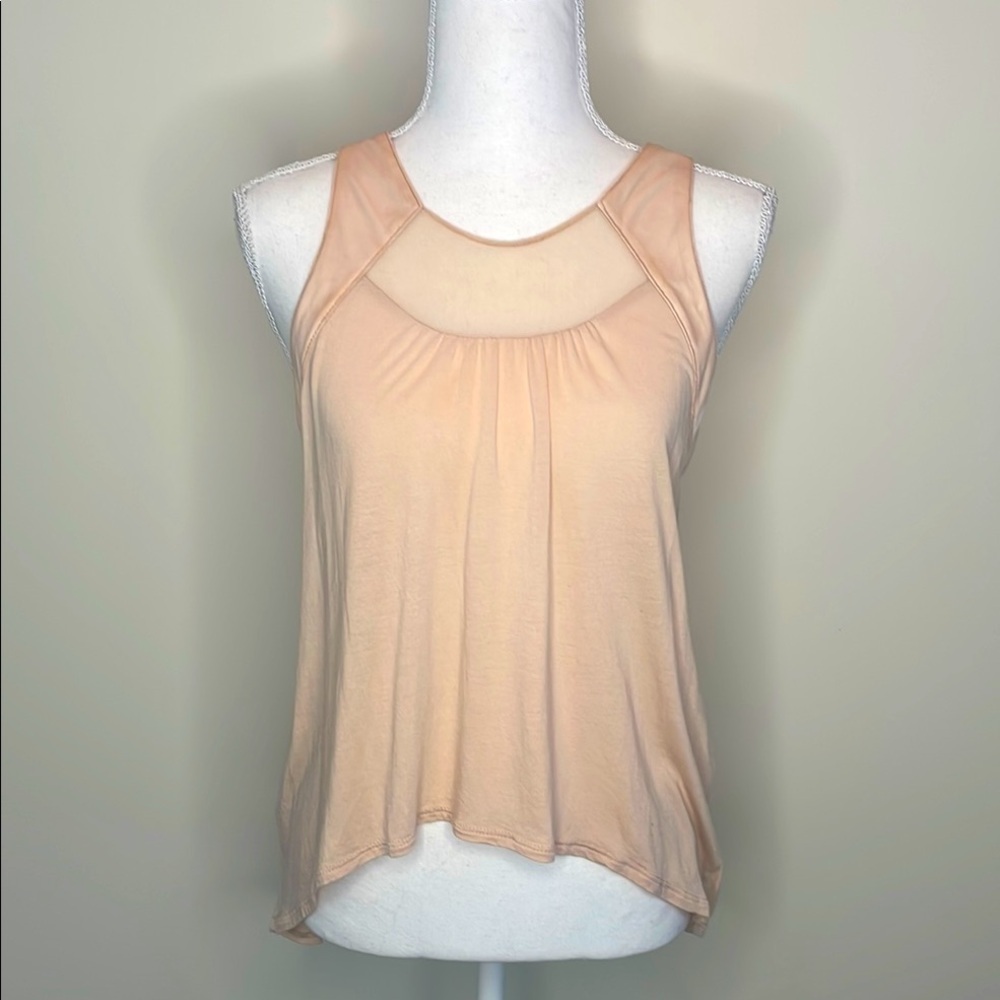 BCBG Maxazria Elegant Peach Sleeveless Top